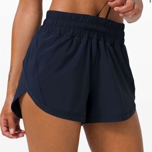 Lululemon navy track that short 3 in inseam size 8